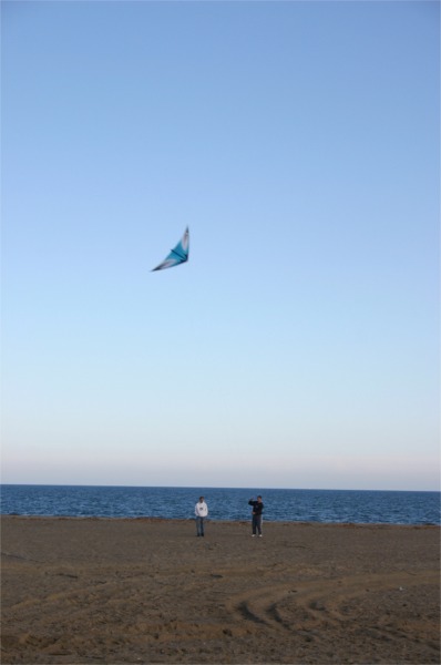 The beach opposite