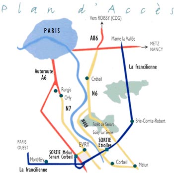 Location Map for Etiolles