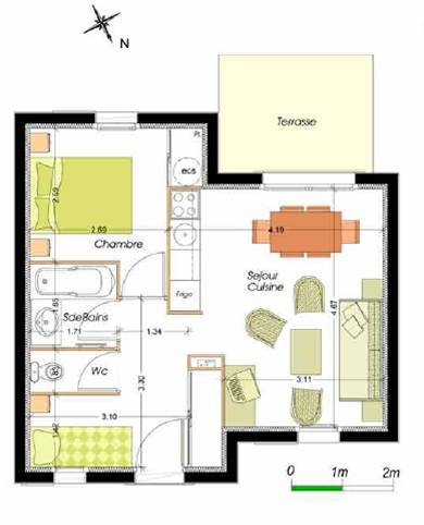 1-bed + cabine