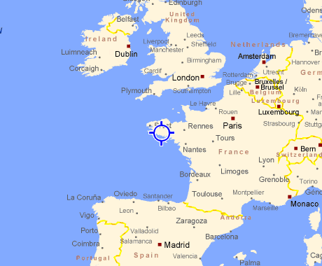 Location in France