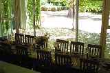 Kitchen-Dining Room with doors to patio and park